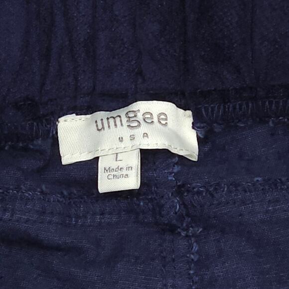 Umgee Pants Womens Large Navy Blue Flare Elastic Waist Pull On - Picture 7 of 13